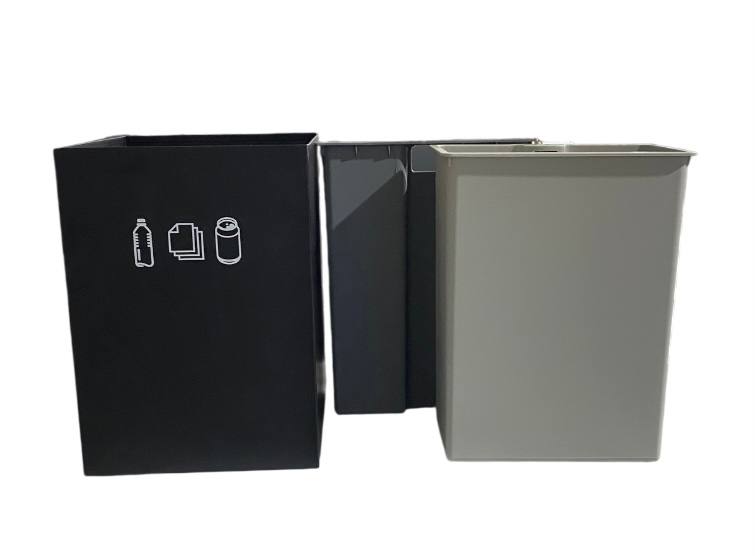 JVD sorting basket with 2 inner containers 14 l (black)