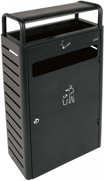 Container with ashtray Probbax 49l+ 5.9l dark gray