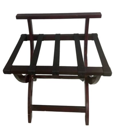 JVD mahogany luggage rack with backrest, foldable