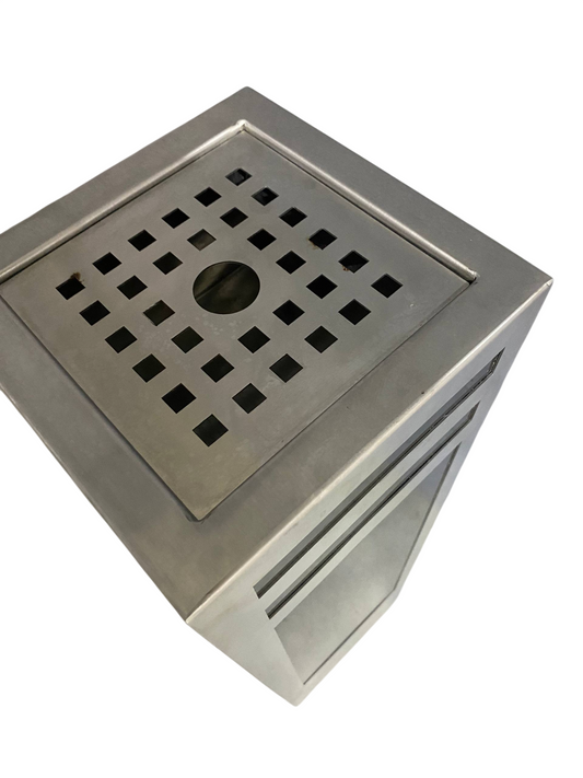 Square ashtray with perforated plate