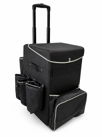 JVD Buddycart cleaning cart, black, waterproof, with telescopic handle