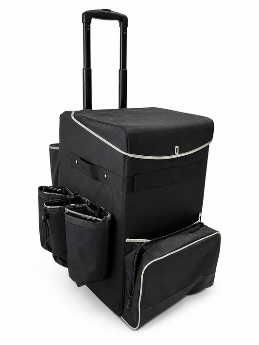 JVD Buddycart cleaning cart, black, waterproof, with telescopic handle