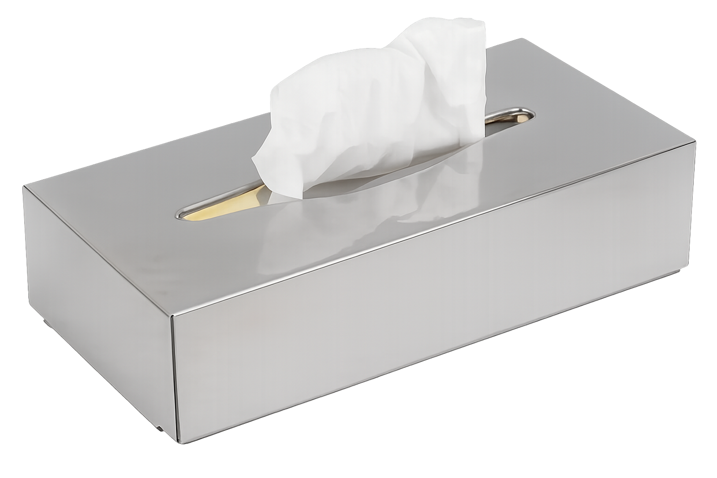 Wall-mounted cosmetic tissue dispenser Probbax stainless steel rectangular