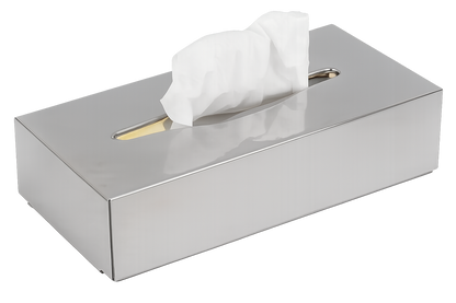 Wall-mounted cosmetic tissue dispenser Probbax stainless steel rectangular