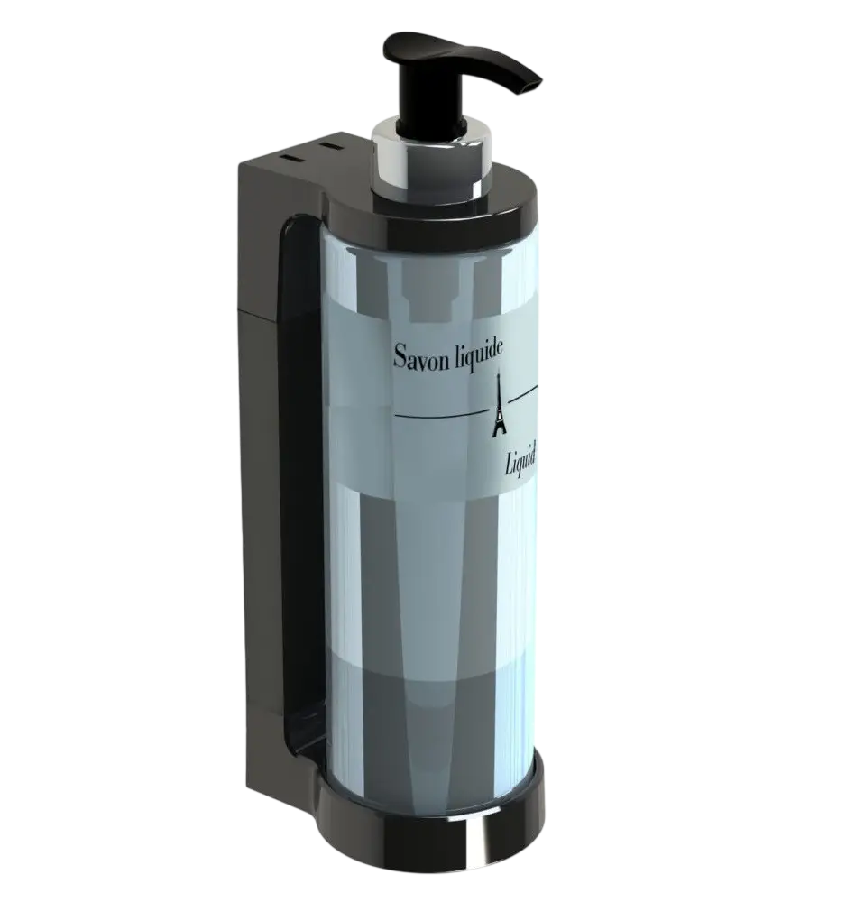 Wall-mounted dispenser
Wall-mounted dispenser with holder
Wall-mounted push-in dispenser