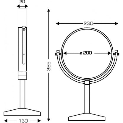 Cosmetic table mirror JVD FIESTA