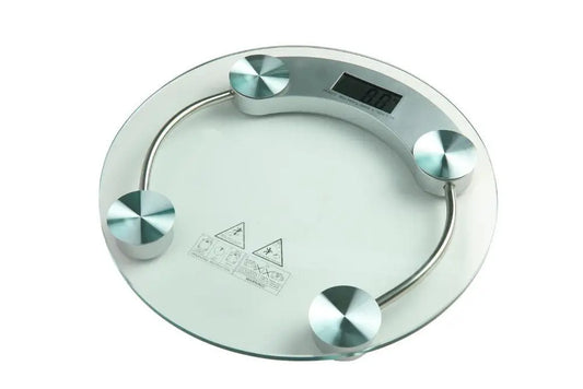 Electronic floor scales JVD glass silver 330 mm with battery