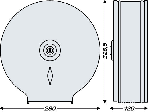 JVD 400 m stainless steel toilet paper dispenser JUMBO