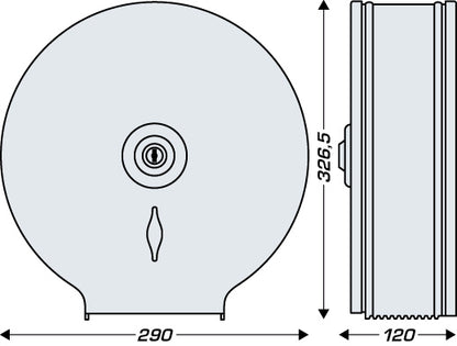 JVD 400 m stainless steel toilet paper dispenser JUMBO