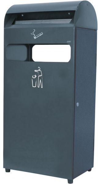 Rectangular container with ashtray Probbax 48L/4.7L Dark gray