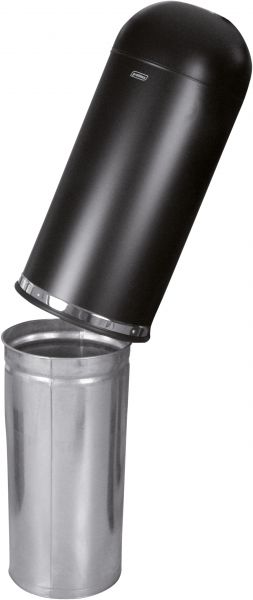 Probbax open-top dome bin 52l black