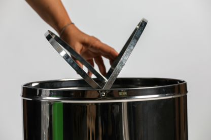 Dome urn with open top Probbax 40l stainless steel chrome