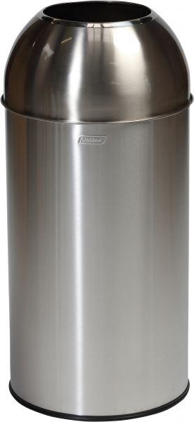 Dome urn with open top Probbax 40l stainless steel chrome