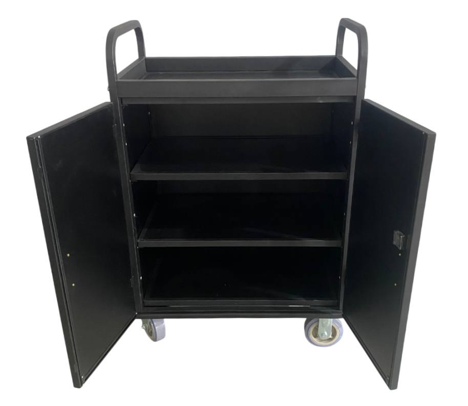 maid trolley without bags with lock