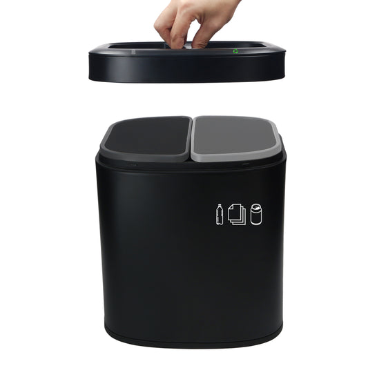 JVD sorting basket with 2 inner containers 10l (black)