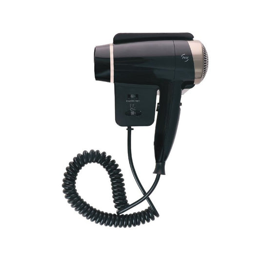 Wall-mounted hair dryer JVD Keos 1600 W with shaver socket 115/230 W, black